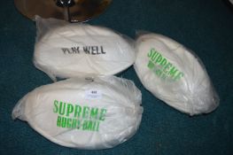 Three Supreme Rugby Balls