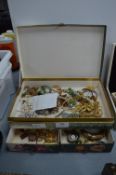 Box of Vintage Costume Jewellery