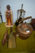 Copper Kettle, Two Fire Side Companion Sets, etc.