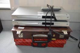 Two Philips DVD Player and Two Cases of Cassette T