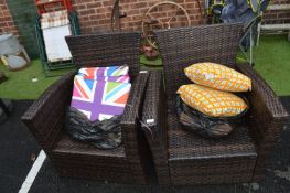 Two Patio Chairs and Cushions