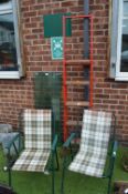 Five Tread Step Ladder and Two Garden Chairs