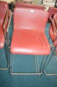 *Red Leatherette & Chrome High Chair