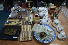Quantity of Plated Ware, Pottery, Crested Ware, et