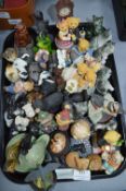 Tray Lot of Decorative Animal Ornaments