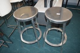 *Pair of Chrome Barstools