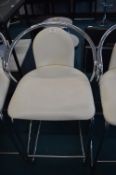 *Cream Leatherette and Chrome Highstool