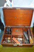 Victorian Mahogany Box and Contents