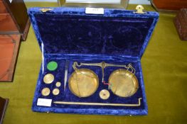 Brass Scales in Velvet Case