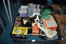 Two Boxes of Electrical Items and Household Goods