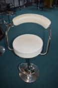 *Chrome & Leatherette Gas-Lift Barstool (AF - requ