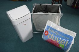 Laundry Bin, Waste Bin and 10.5tog Single Duvet