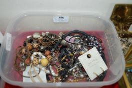 Tub of Modern Costume Jewellery