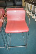 *Red Leatherette & Chrome High Chair