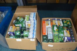 Two Boxes of Light Bulbs
