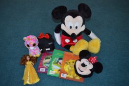 Large Disney Mickey Mouse Soft Toy and Other Disney Items - Unused