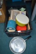 Kitchenware; Storage Tubs, Drying Rack, etc.