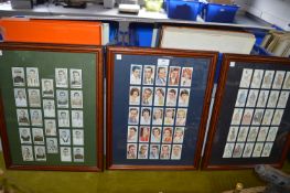 Three Framed Cigarette Card Collections