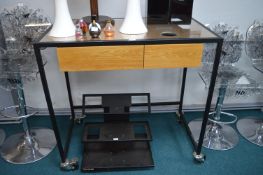 *Metal Framed Shop Stand with Drawers on Castors