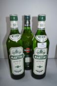 Three Bottles of Extra Dry Martini