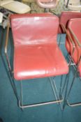 *Red Leatherette & Chrome High Chair
