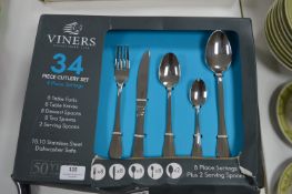 *Viners 34pc Stainless Steel Cutlery Set