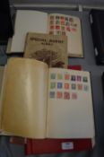 Five Stamp Albums and Contents