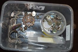 925 Sterling Silver Jewellery, 9ct Gold Earstuds a