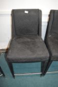*Black Upholstered Side Chair