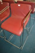 *Red Leatherette & Chrome High Chair