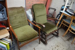 Rocking Chairs and an Armchair