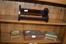 Small Inlaid Bookshelf plus Decorative Boxes