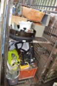 Cage Lot of Household Goods; Electrical Items, Orn