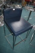*Black Leatherette & Chrome Gas-Lift Barstool