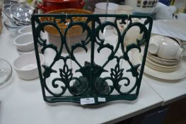 Green Cast Iron Enamel Bookstand