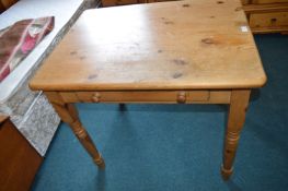 Pine Single Drawer Kitchen Table