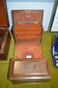 Victorian Mahogany Box and a 20th Century Correspondence Box