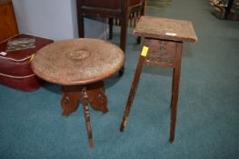 Two Carved Occasional Table