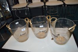 Three Ruinart Ice Buckets
