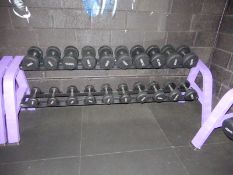 *Ten Pairs of Rubber Coated Dumbbells (2.5kg- 25kg