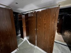 *Four Simulated Rosewood Shower Cubicles