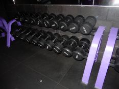 *Ten Pairs of Rubber Coated Dumbbells (27.5kg - 50