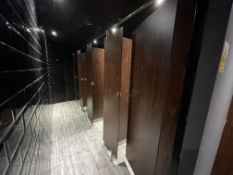 *Four Simulated Rosewood and Stainless Steel Showe