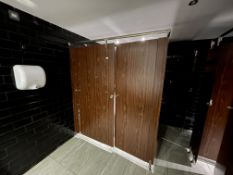 *Two Simulated Rosewood Toilet Cubicles