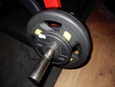 *Rubber Coated Olympic Weights (2x 20kg, 2x 15kg,