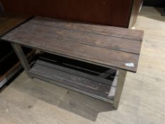 *Simulated Rosewood Bench on Stainless Steel Frame