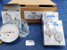 * 3x 825-S-BC/247* Gauge 80mm R22R134R404R407