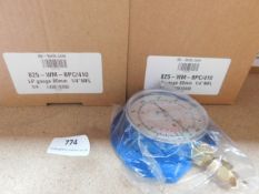 * 5x 823-WM-BPC/410 Pressure gauge