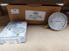 * 3x 825-G-BPC/410* Glyc. Gauge 80mm Steel