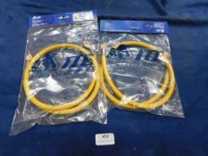 * 2x E336-FTY Yellow Hose 90 cm 1/4 Fl sae